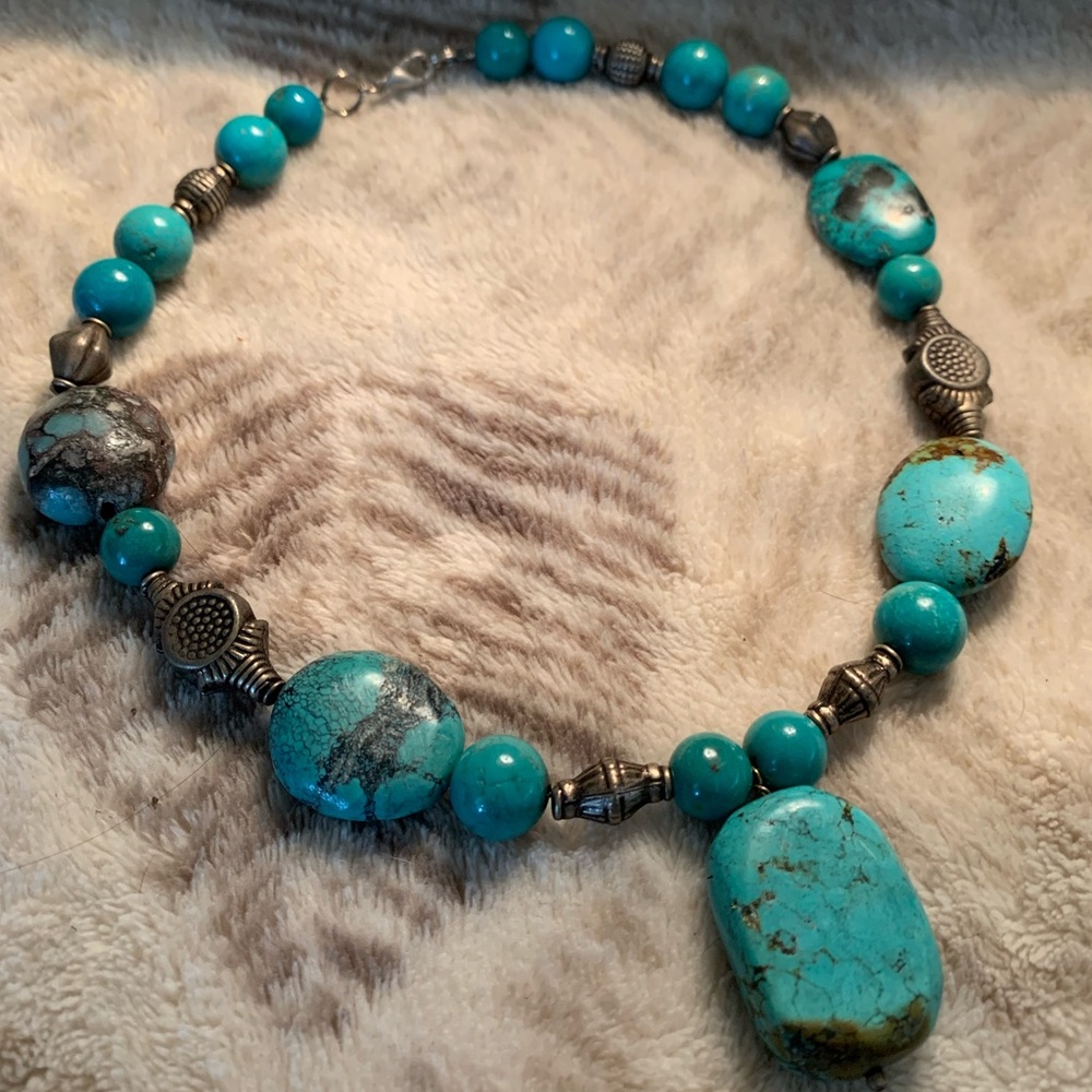Turquoise statement necklace